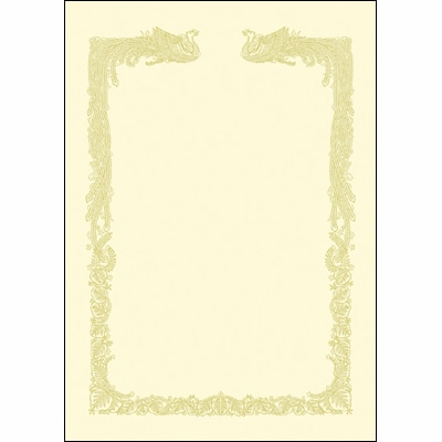 ササガワ OA賞状用紙 雲なし　クリーム　A4判　横書用 10-1468　100枚 1箱（ご注文単位1箱）【直送品】