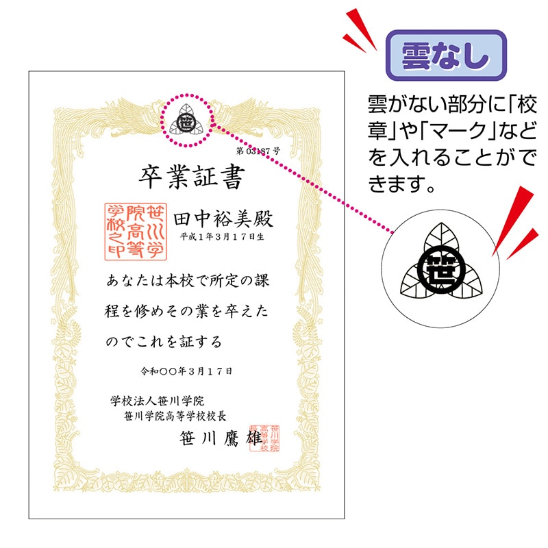 ササガワ OA賞状用紙 雲なし B4判 横書用 10-1471 100枚 1箱(ご注文単位1箱)【直送品】
