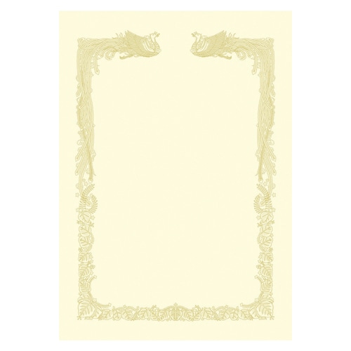 ササガワ OA賞状用紙 雲なし　クリーム　B4判　横書用 10-1478　100枚 1箱（ご注文単位1箱）【直送品】