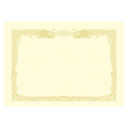 ササガワ 厚口OA賞状用紙 クリーム　B4判　縦書用 10-1277　10枚 1冊（ご注文単位10冊）【直送品】