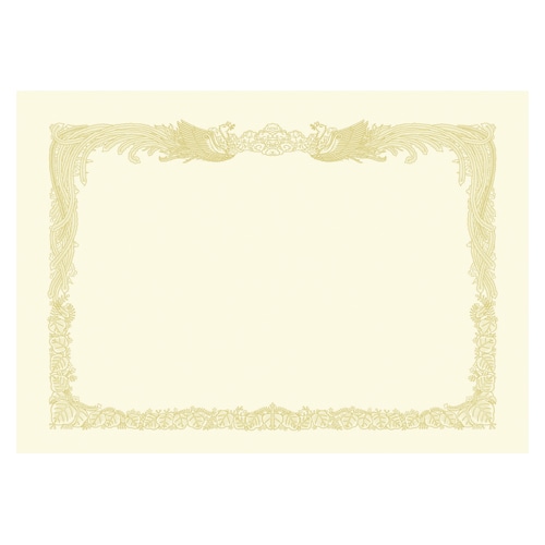 ササガワ 厚口OA賞状用紙 クリーム　A3判　縦書用 10-1287　10枚 1冊（ご注文単位10冊）【直送品】