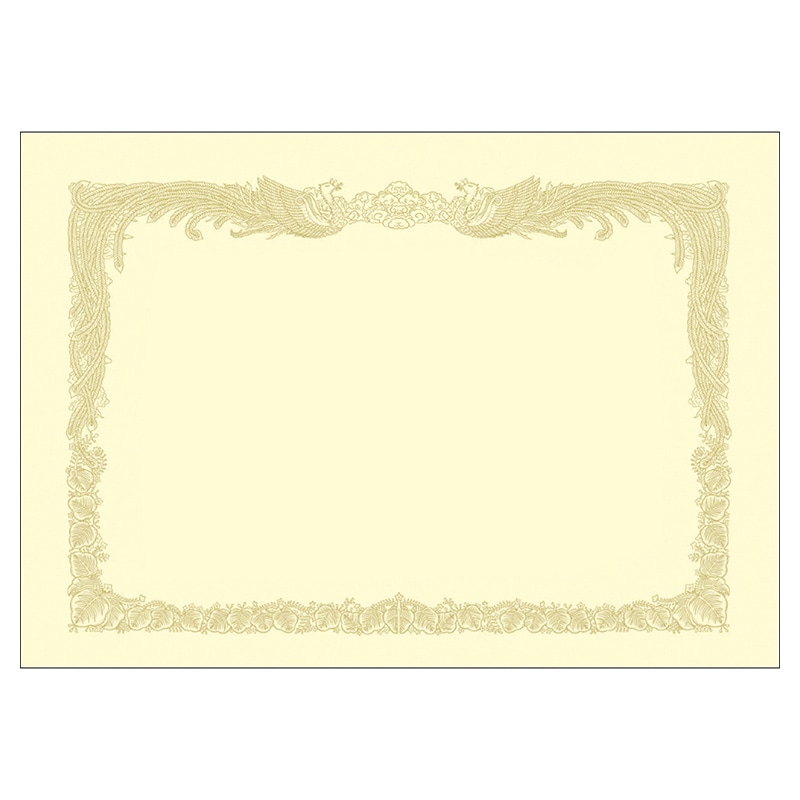 ササガワ 厚口OA賞状用紙 クリーム　A3判　縦書用 10-1387　100枚 1箱（ご注文単位1箱）【直送品】