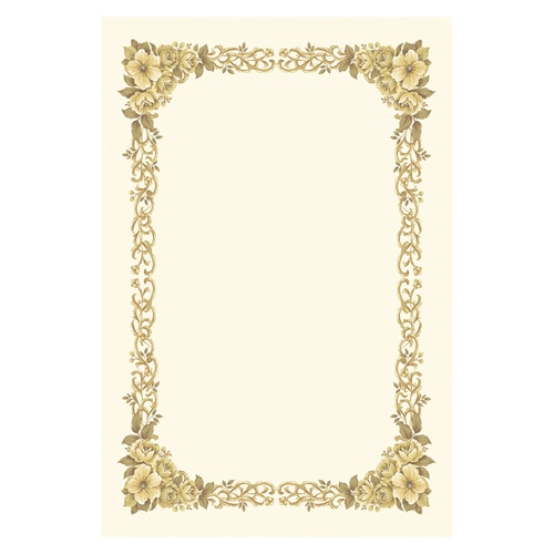 ササガワ 賞状用紙 はがきサイズ　1冊10枚袋入 10-247　洋柄　はがき　縦横兼用 1冊（ご注文単位5冊）【直送品】