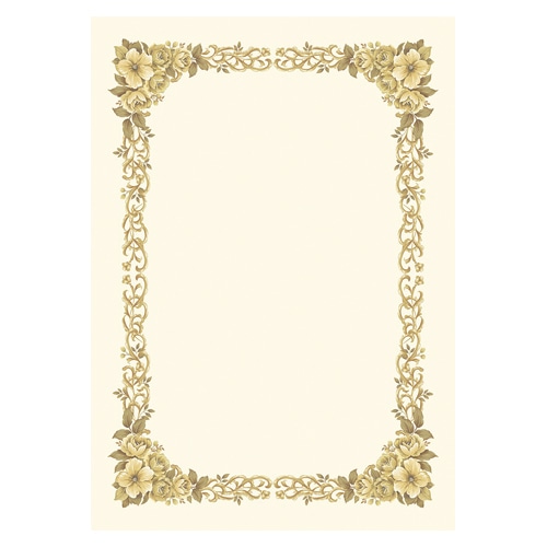 ササガワ 賞状用紙 B5判　1冊10枚袋入 10-252　洋柄　B5判　縦横兼用 1冊（ご注文単位5冊）【直送品】