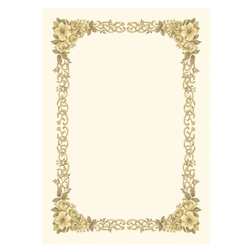 ササガワ 賞状用紙 A4判　1冊10枚袋入 10-262　洋柄　A4判　縦横兼用 1冊（ご注文単位5冊）【直送品】