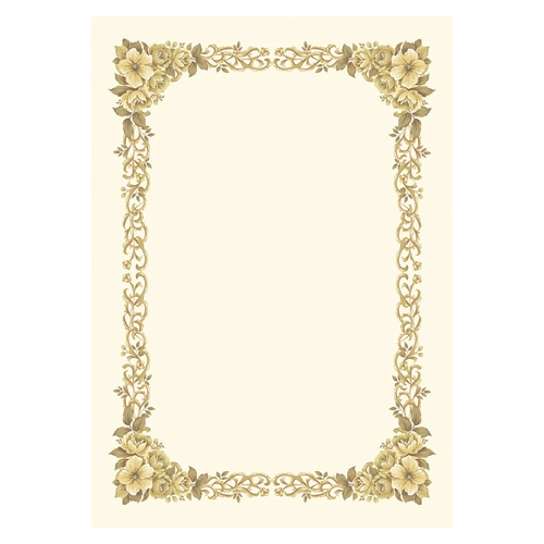 ササガワ 賞状用紙 B4判　1冊10枚袋入 10-272　洋柄　B4判　縦横兼用 1冊（ご注文単位5冊）【直送品】