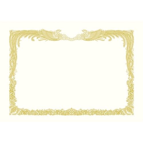 ササガワ 金箔賞状用紙 A4判　縦書用　白 10-3060　5枚 1冊（ご注文単位5冊）【直送品】