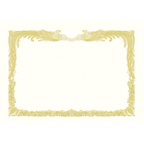 ササガワ 金箔賞状用紙 B4判 縦書用 白 10-3170 100枚 1箱(ご注文単位1箱)【直送品】