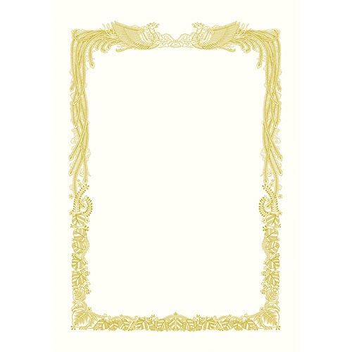 ササガワ 金箔賞状用紙 B4判　横書用　白 10-3171　100枚 1箱（ご注文単位1箱）【直送品】