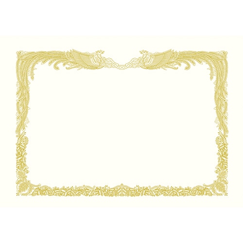 ササガワ 金箔賞状用紙 A3判 縦書用 白 10-3180 100枚 1箱(ご注文単位1箱)【直送品】