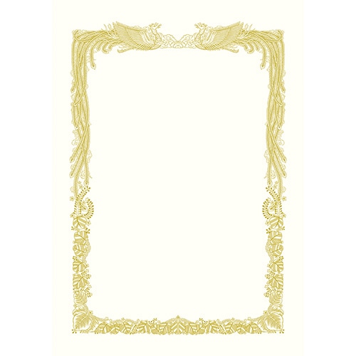 ササガワ 金箔賞状用紙 A3判 横書用 白 10-3181 100枚 1箱(ご注文単位1箱)【直送品】