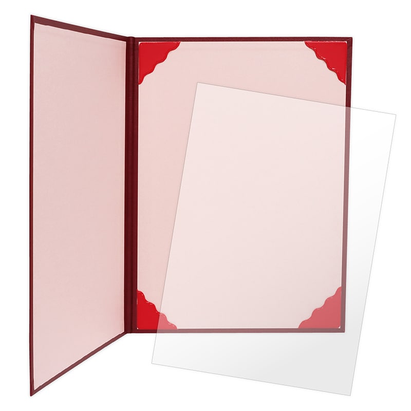 ササガワ 証書ファイル A4 レザー調 濃緋紅 10-6000 1冊（ご注文単位1冊）【直送品】