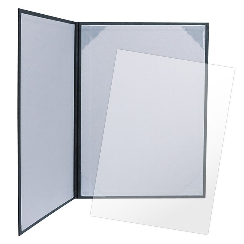 ササガワ 証書ファイル A4 レザー調 銀灰黒 10-6003 1冊（ご注文単位1冊）【直送品】