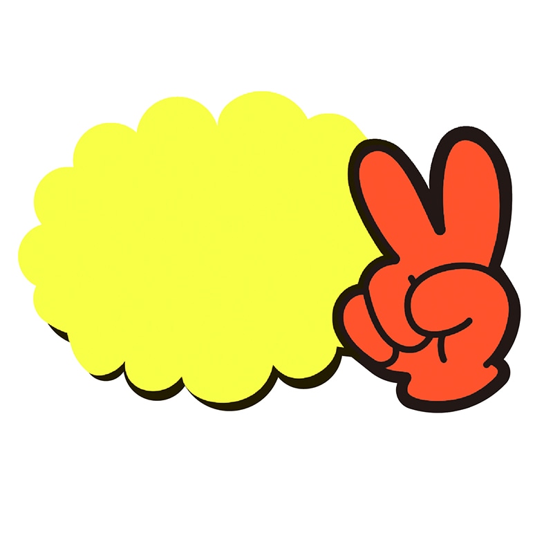 ササガワ ゆびPOP 小 無字 13-4230 5枚/冊