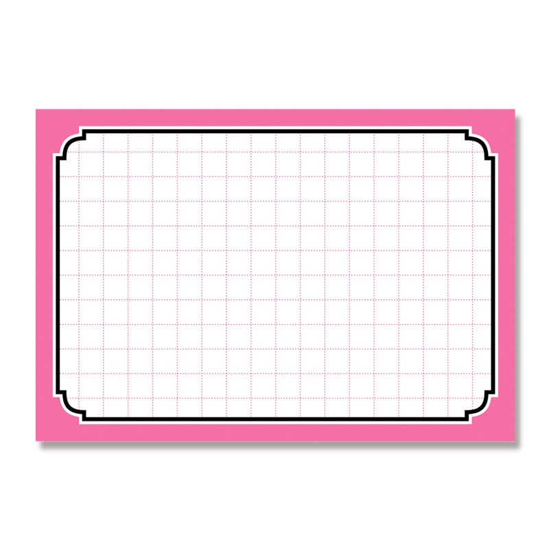 ササガワ ショーカード 中 50枚袋入 16-4372 ピンク枠 1冊(ご注文単位5冊)【直送品】