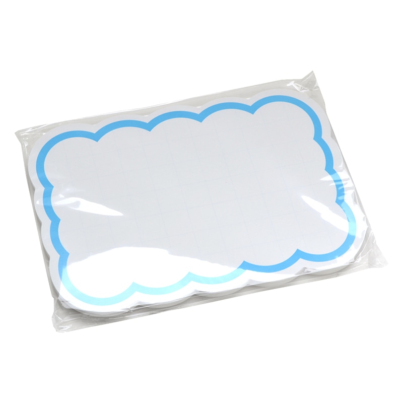 ササガワ 抜型カード 雲 特大 ブルー 16-4491 30枚 1冊(ご注文単位5冊)【直送品】