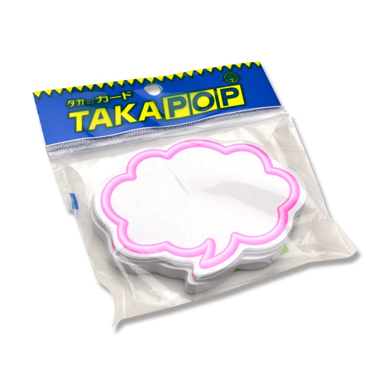 ササガワ 抜型カード 吹出型 50枚袋入 16-4112 立体枠 吹出し ¥なし 1冊(ご注文単位5冊)【直送品】