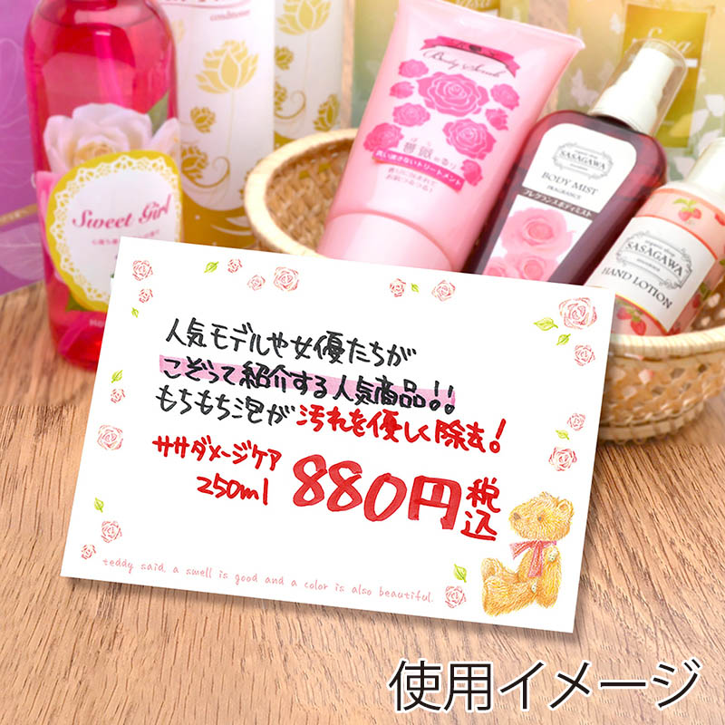 ササガワ ショーカード はがき判 ベア 16-1706 30枚/冊