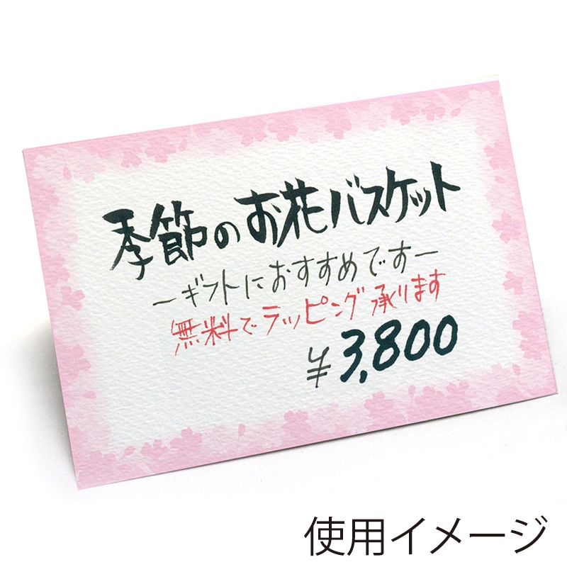 ササガワ ショーカード はがき判 花枠 16-1711 30枚/冊