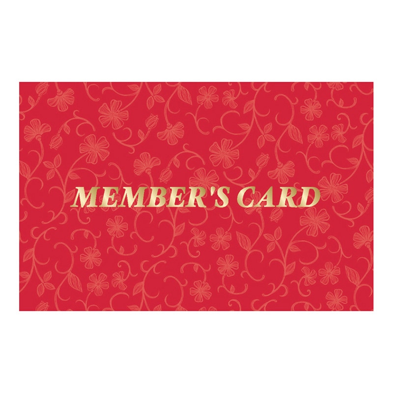 ササガワ メンバーズカード 二つ折 レリーフ赤 16-4913 50枚/冊