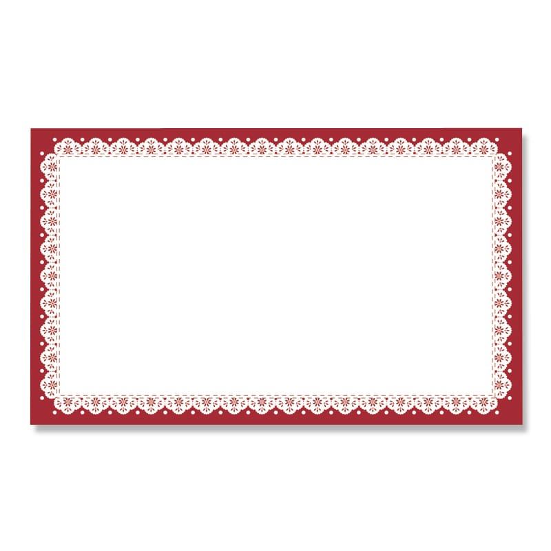 ササガワ メッセージカード 名刺サイズ　30枚袋入 16-1723　レース（ワイン） 1冊（ご注文単位5冊）【直送品】