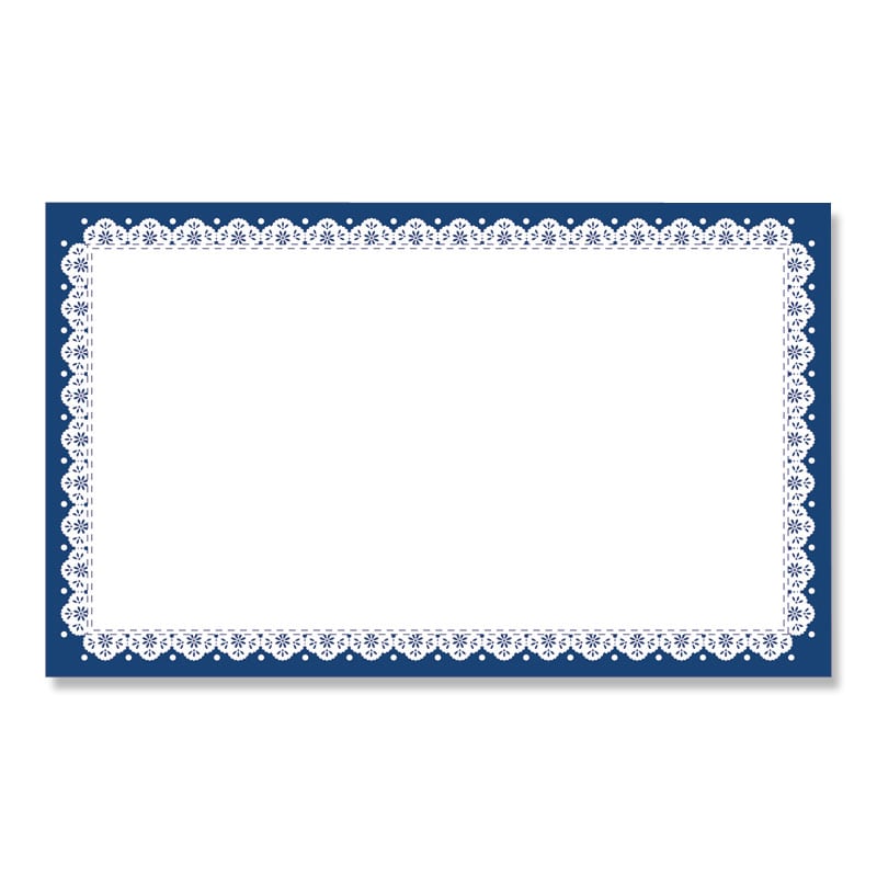 ササガワ メッセージカード 名刺サイズ　30枚袋入 16-1724　レース（紺） 1冊（ご注文単位5冊）【直送品】