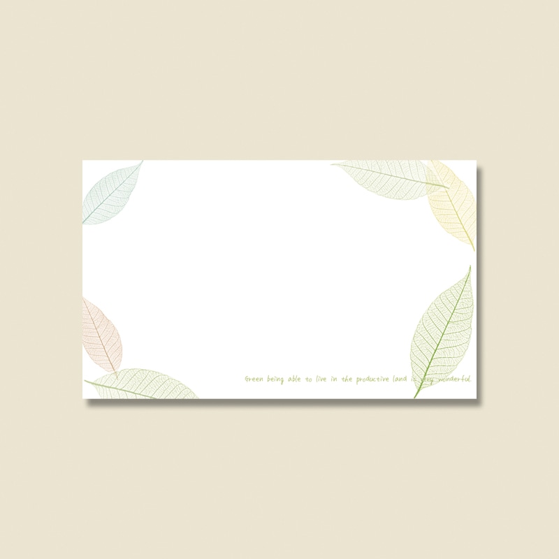 ササガワ メッセージカード 30枚袋入 16-1729　葉脈リーフ　無字 1冊（ご注文単位5冊）【直送品】