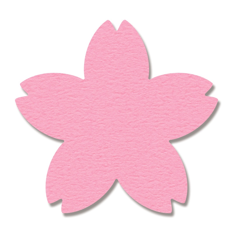 ササガワ 抜き型カード ぷちカード 12枚(6色各2枚)袋入 16-7026 サクラ 中 1冊(ご注文単位5冊)【直送品】