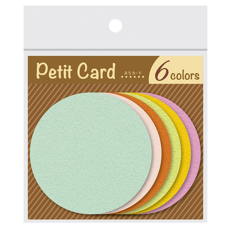 ササガワ ぷちカード 大 マル 16-7136 12枚(6色各2枚)/袋入