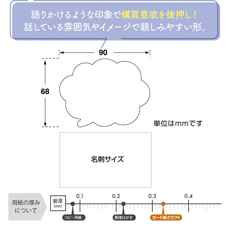 ササガワ 手書きPOP用カード 吹出し型 クラフト 16-1759 10枚/冊