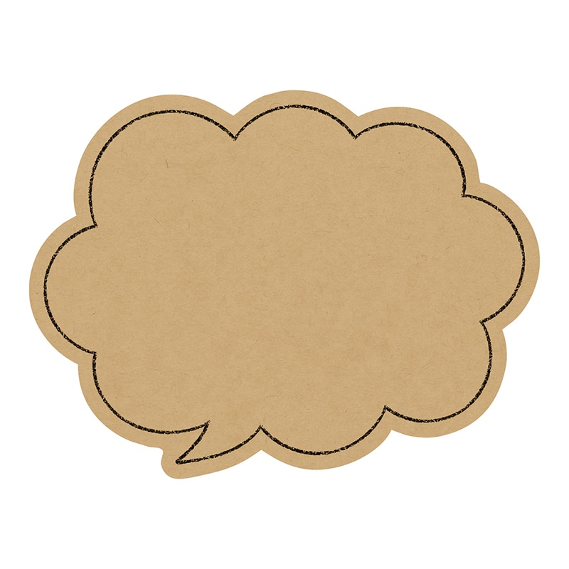 ササガワ 手書きPOP用カード 吹出し型 大 クラフト 16-1761 10枚/冊