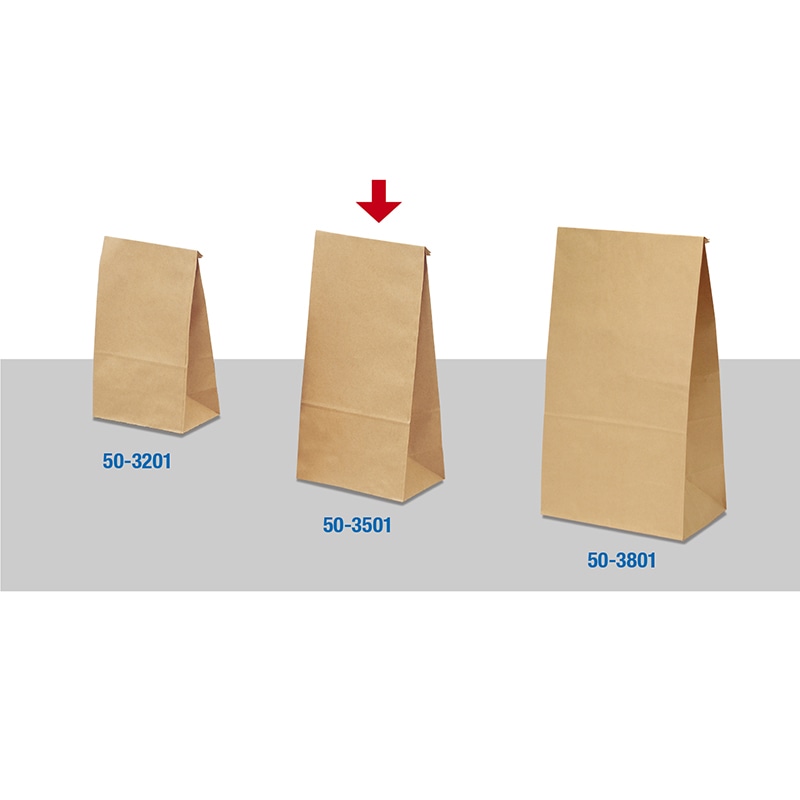 ササガワ 角底袋 未晒　特大　100枚 50-3501 1包（ご注文単位1包）【直送品】