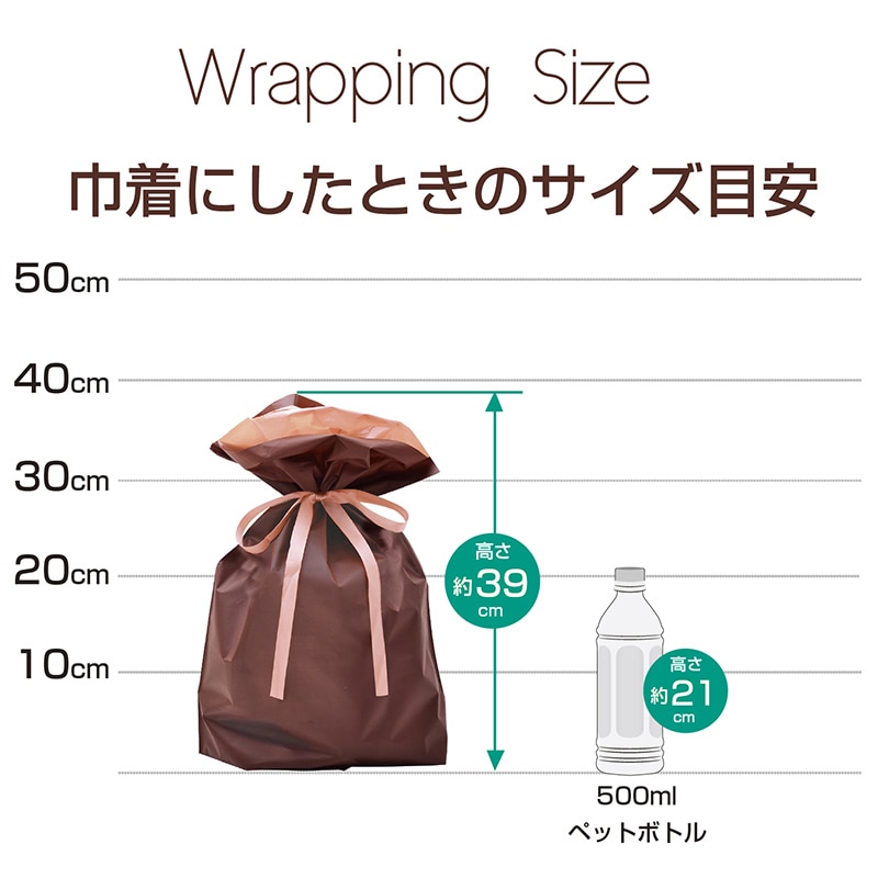 ササガワ 巾着袋 ブラウン 大 50枚 50-3561 1包(ご注文単位1包)【直送品】