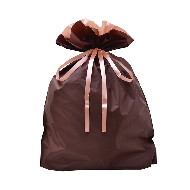 ササガワ 巾着袋 ブラウン 特大 50枚 50-3661 1包(ご注文単位1包)【直送品】