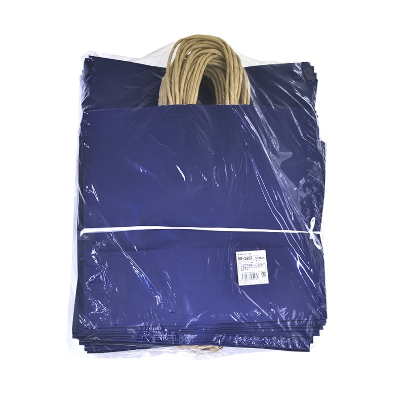 ササガワ 手提げ紙袋 マリン 中 50枚 50-5207 1包(ご注文単位1包)【直送品】