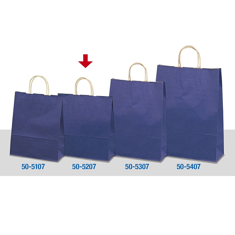 ササガワ 手提げ紙袋 マリン 中 50枚 50-5207 1包(ご注文単位1包)【直送品】