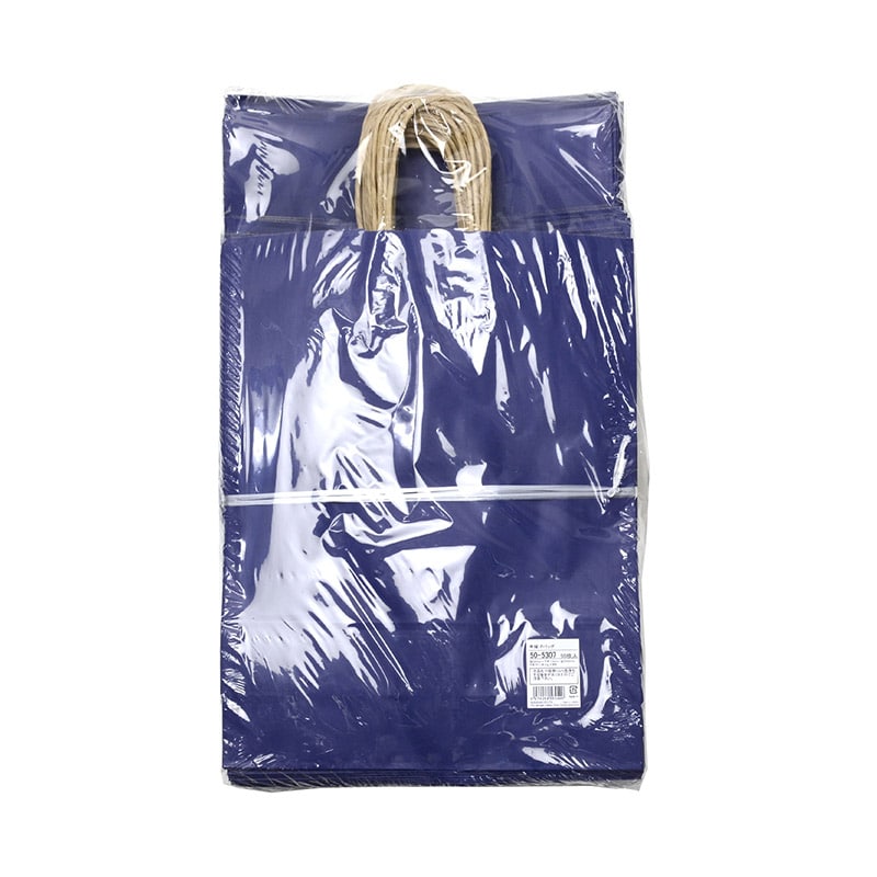 ササガワ 手提げ紙袋 マリン　大　50枚 50-5307 1包（ご注文単位1包）【直送品】