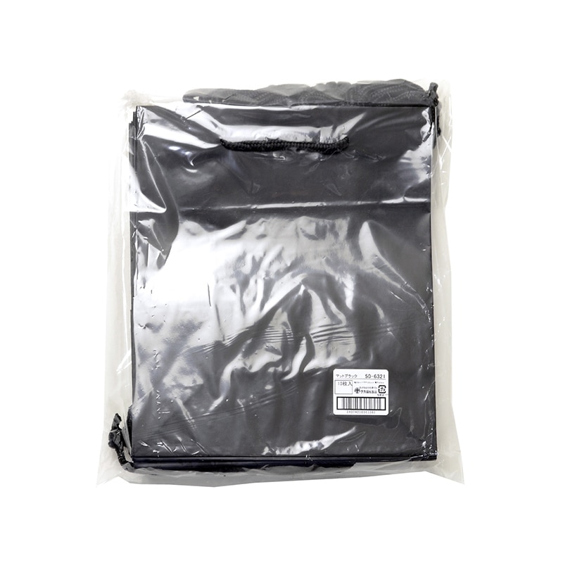 ササガワ 手提げ紙袋 マットブラック Y-22 H-26 50-6321 1枚(ご注文単位10枚)【直送品】