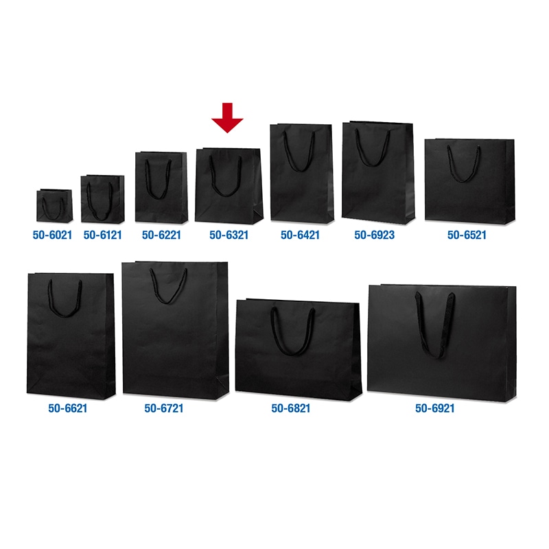 ササガワ 手提げ紙袋 マットブラック Y-22 H-26 50-6321 1枚(ご注文単位10枚)【直送品】