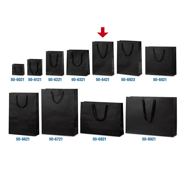 ササガワ 手提げ紙袋 マットブラック Y-22 H-35 50-6421 1枚(ご注文単位10枚)【直送品】