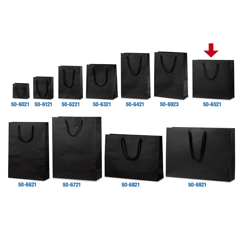 ササガワ 手提げ紙袋 マットブラック Y-32 H-30 50-6521 1枚(ご注文単位10枚)【直送品】