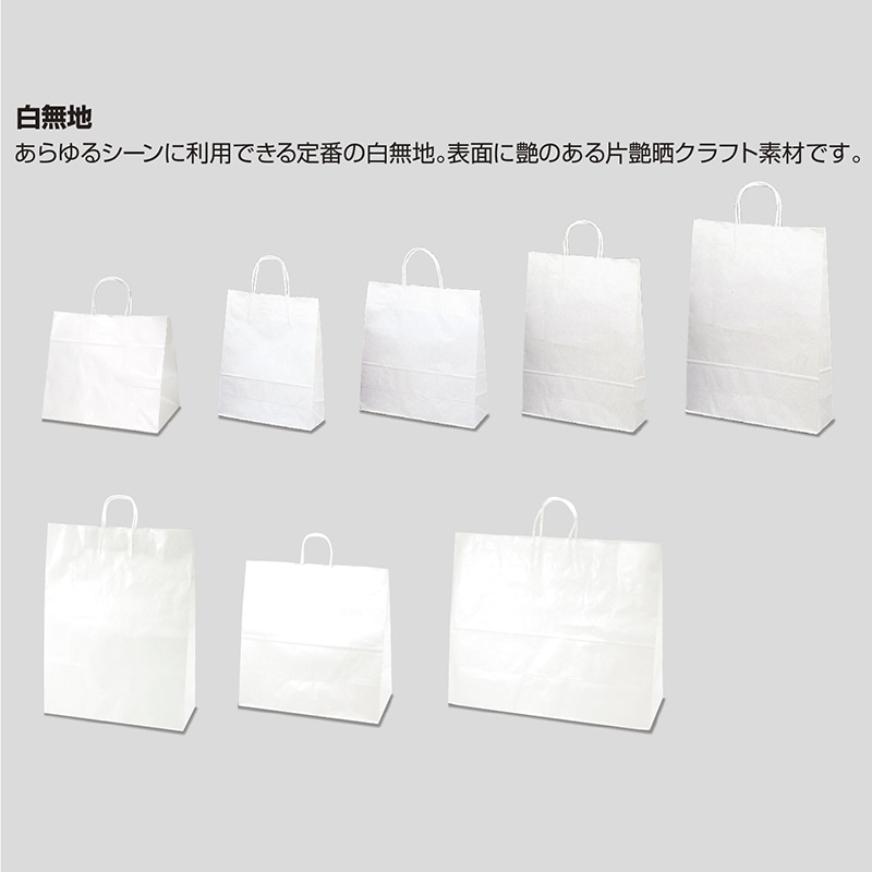 ササガワ 手提げ紙袋 白無地 特大角 10枚 50-6600 1包(ご注文単位1包)【直送品】
