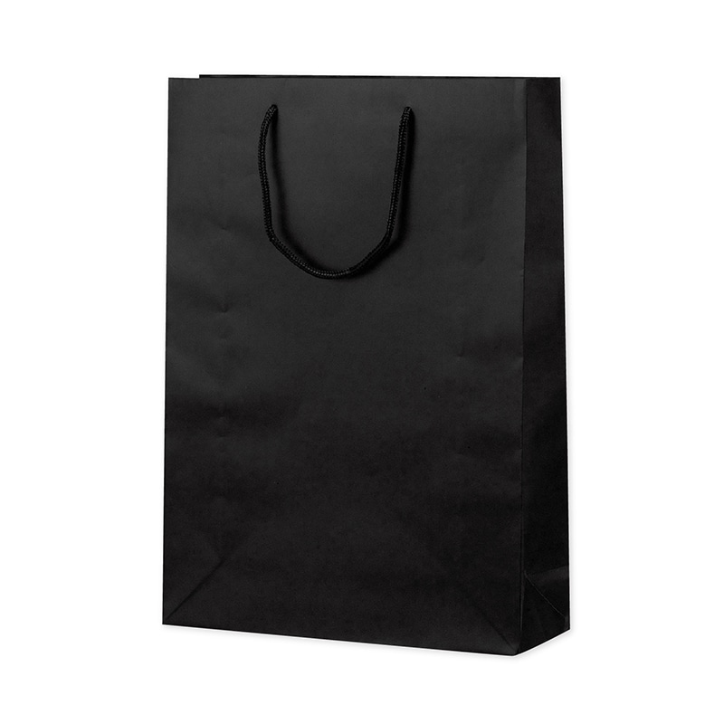 >ササガワ 手提げ紙袋 マットブラック Y-32 H-45 50-6621 1枚(ご注文単位10枚)【直送品】