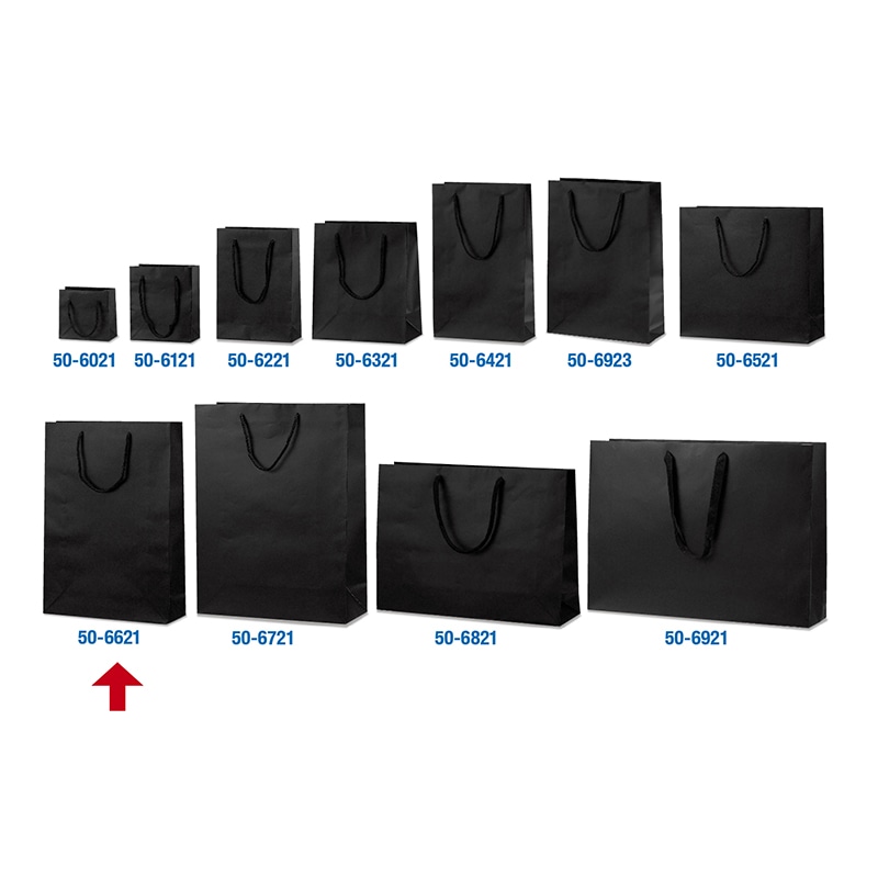 ササガワ 手提げ紙袋 マットブラック Y-32 H-45 50-6621 1枚(ご注文単位10枚)【直送品】