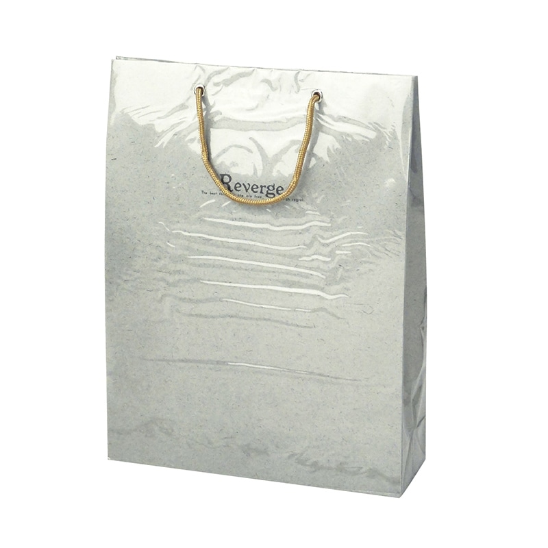 ササガワ 手提げ紙袋 リバージュロング グレー 50-6629 1枚(ご注文単位5枚)【直送品】