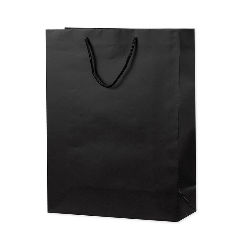 ササガワ 手提げ紙袋 マットブラック Y-38 H-50 50-6721 1枚(ご注文単位10枚)【直送品】