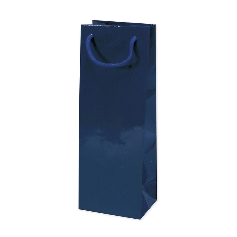 ササガワ 手提げ紙袋 スリム 紺 50-6832 1枚(ご注文単位10枚)【直送品】