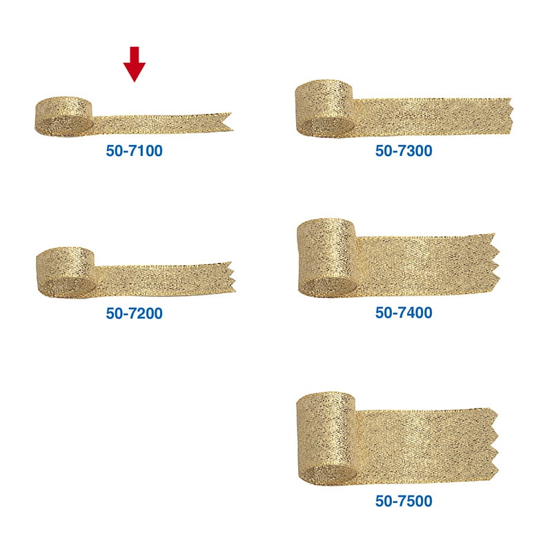 ササガワ リボン グランドメタル 金 6mm 50-7100 1巻(ご注文単位1巻)【直送品】
