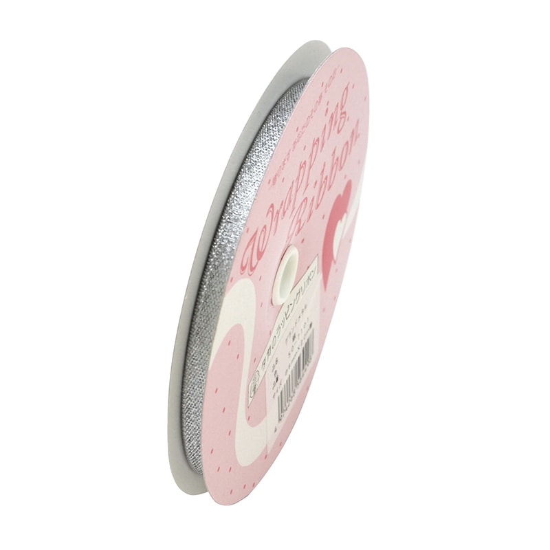 ササガワ リボン グランドメタル 銀 6mm 50-7101 1巻(ご注文単位1巻)【直送品】