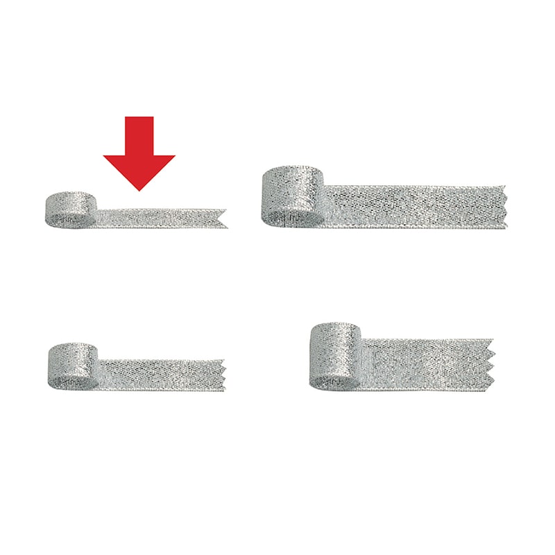 ササガワ リボン グランドメタル 銀 6mm 50-7101 1巻(ご注文単位1巻)【直送品】